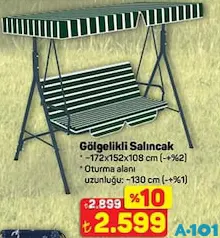 GÖLGELİKLİ SALINCAK 172X152X108 CM indirimli fiyat GÖLGELİKLİ SALINCAK 172X152X108 CM fiyat ve kampanya bilgisi